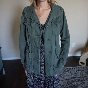 UO Olive Green Multipocket Utility Jacket
